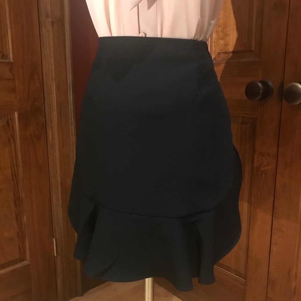 ** 2 for $40 ** Black Mini Skirt with a Ruffle